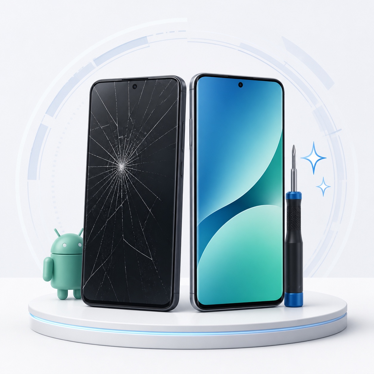 Illustration of Samsung and Android phone repair