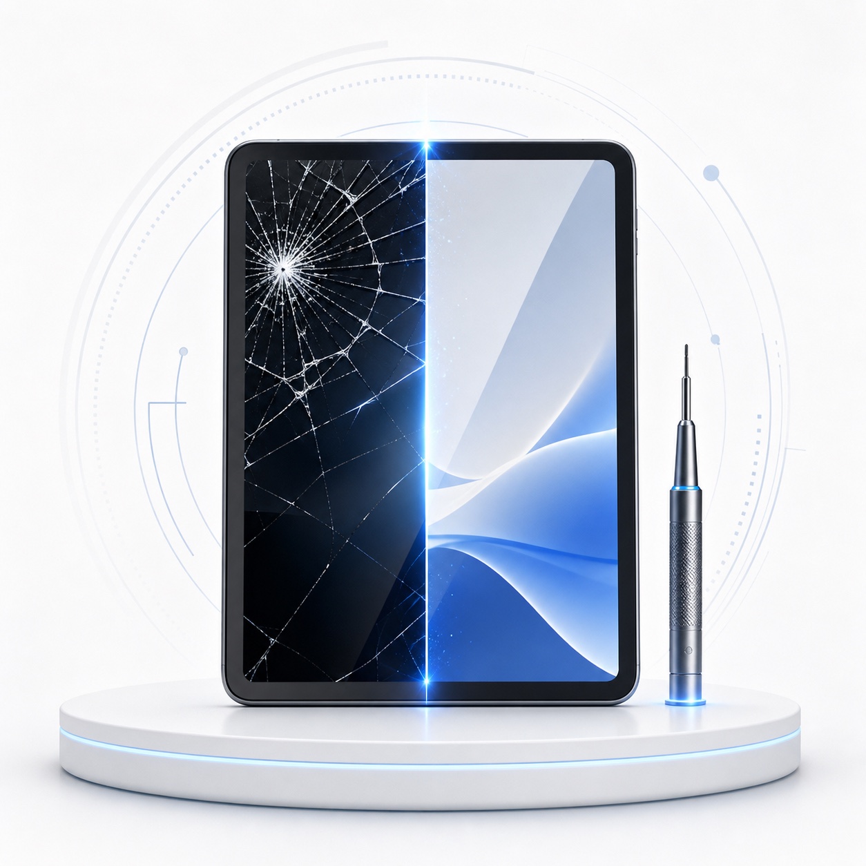 Illustration of iPad and tablet repair